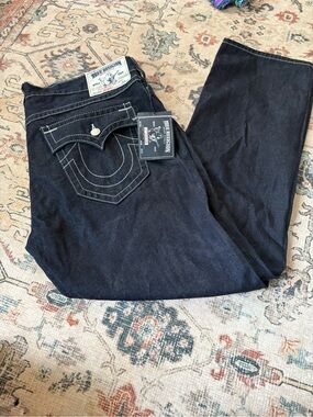 True Religion Men’s Size 42 Skinny Short Inseam Dark Wash Jeans NWT